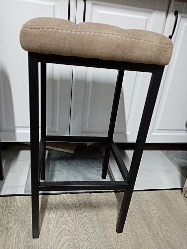 Барный стул Лофт микровелюр катания блэк / черный матовый фото покупателя 143