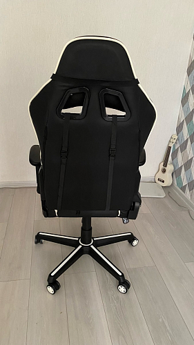 Компьютерное кресло Racer черное / голубое фото покупателя 25