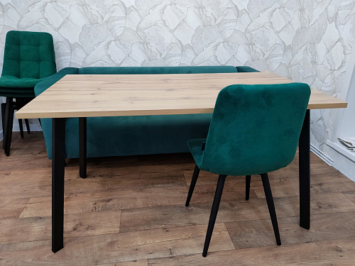 Стол Тринити Лофт 120 32 мм дуб галифакс табако / черный матовый фото покупателя 456