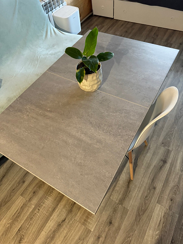 Деревянный стол Лота Лофт 140х80 черный матовый / бетон светлый фото покупателя 765