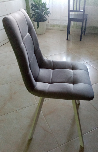 Стул на металлокаркасе Чилли светло-серый / белый каркас фото покупателя 689