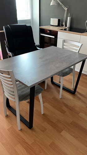 Стол раскладной Лота Лофт 120 25 мм юта / черный матовый фото покупателя 833