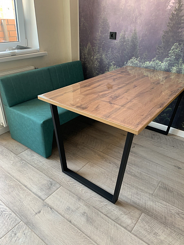 Стол раскладной Лота Лофт 120 25 мм юта / черный матовый фото покупателя 356