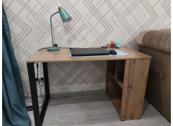 Письменный стол Битти Лофт 116х60х75 дуб делано темный / черный матовый фото покупателя 113