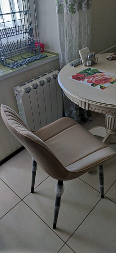 Стул на металлокаркасе Седа К латте / черный фото покупателя 18