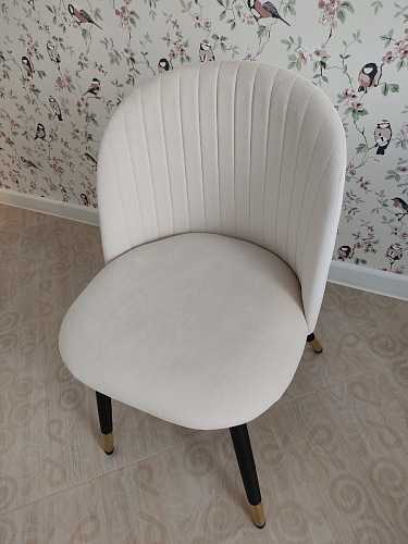 Стул на металлокаркасе Gabi latte / gold / black фото покупателя 124