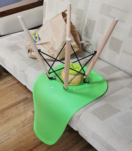 Стул Cindy Eames mod. 001 khaki / natural фото покупателя 155