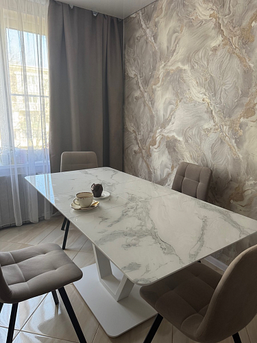 Стол на тумбе Бугун обсидиан / черный фото покупателя 60