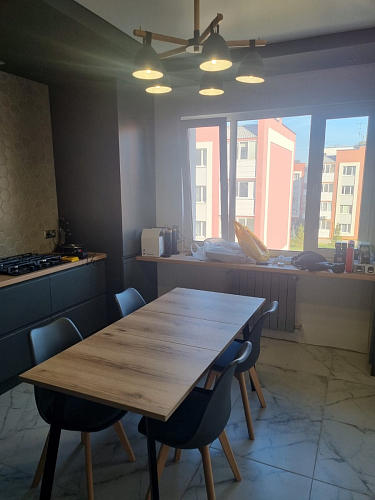 Стол раскладной Колон Лофт 120 32 мм дуб галифакс табако / черный матовый фото покупателя 2