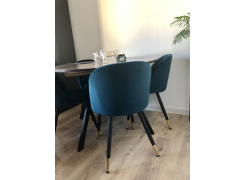 Стул на металлокаркасе Gabi 1 бежевый / черный с серебряными наконечниками фото покупателя 888