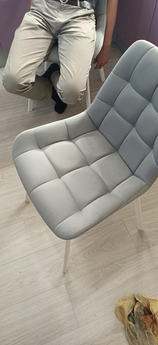 Стул на металлокаркасе Челси бежевый / черный фото покупателя 125