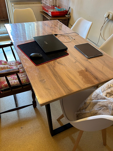 Стол Лота Лофт 140 25 мм черный матовый / бетон фото покупателя 262