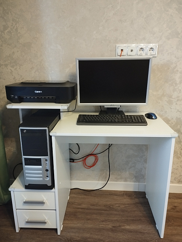 Компьютерный стол Джаз-24 левый дуб молочный фото покупателя 103