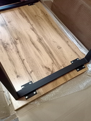 Стол Лота Лофт 120 25 мм дуб делано темный / черный матовый фото покупателя 921