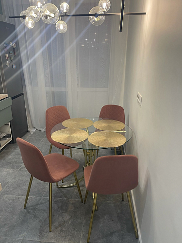 Стул на металлокаркасе Dabl 01 champagne / gold фото покупателя 64