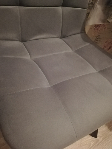 Стул на металлокаркасе Чилли К светло-серый велюр / черный каркас фото покупателя 362