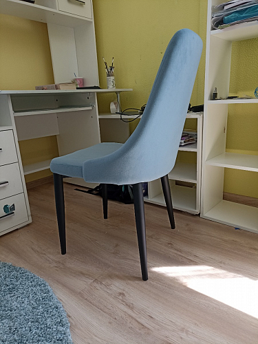 Стул на металлокаркасе Kora green / black фото покупателя 84