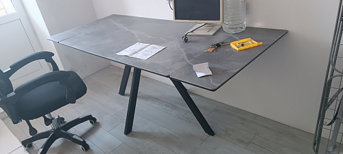 Керамический стол Вилли 140(200)х80х75 черный мрамор shakespeare black / черный фото покупателя 58