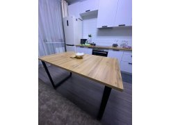 Деревянный стол Лота Лофт 120(160)х75 черный матовый / бетон светлый фото покупателя 545