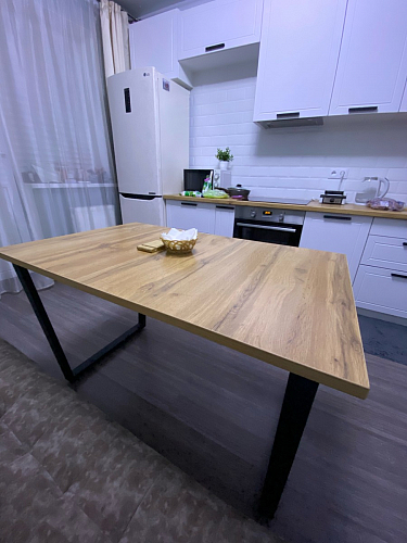 Стол раскладной Лота Лофт 120 25 мм юта / черный матовый фото покупателя 545