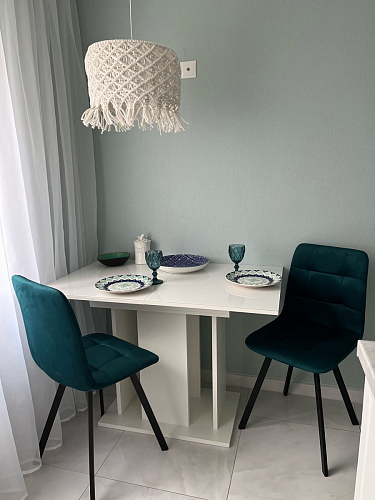 Стул на металлокаркасе Чилли бирюзовый / черный фото покупателя 1265