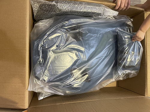 Компьютерное кресло Driver/Драйвер кожзам черный / ткань синий фото покупателя 95