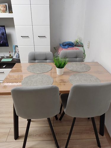 Стул на металлокаркасе Чилли светло-серый / белый каркас фото покупателя 554