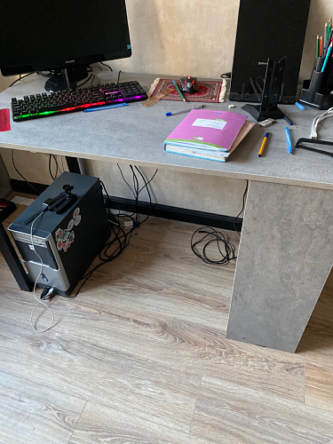 Письменный стол Битти Лофт 116х60х75 креатель / черный матовый фото покупателя 82