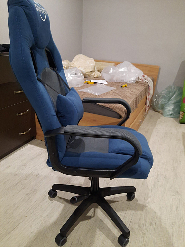 Компьютерное кресло Driver/Драйвер кожзам черный / серый фото покупателя 92