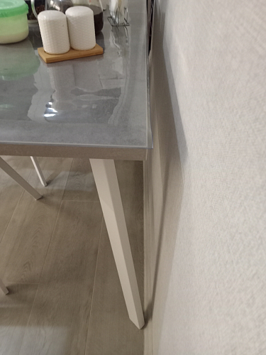 Стол Тринити Лофт 120 32 мм бетон / черный матовый фото покупателя 651