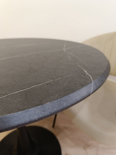 Стол Тулип 80х73 мрамор черный / белый фото покупателя 32