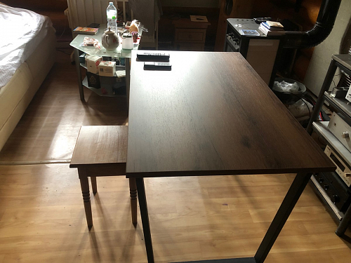 Стол Лота Лофт 140 25 мм черный матовый / бетон фото покупателя 361