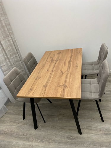 Стул на металлокаркасе Чилли К светло-серый велюр / черный каркас фото покупателя 218