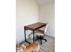 Письменный стол Леон Лофт дуб делано темный / черный матовый фото покупателя 11