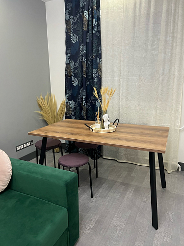 Стол Лота Лофт 140 25 мм черный матовый / бетон фото покупателя 640