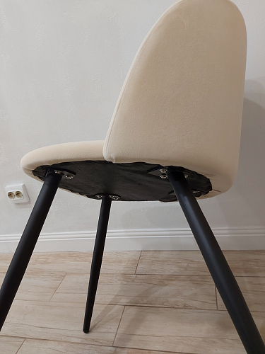 Стул на металлокаркасе Gabi 1 light purple / black / gold фото покупателя 266