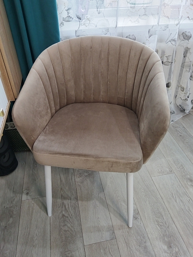 Кресло Корсо темно-серое / белый каркас фото покупателя 11