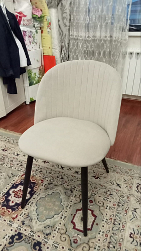 Стул на металлокаркасе Gabi 1 light blue / black / gold фото покупателя 508