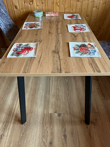 Стол Тринити Лофт 120 32 мм бетон / черный матовый фото покупателя 624