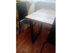 Деревянный стол Лота Лофт 120(160)х75 черный матовый / бетон светлый фото покупателя 986