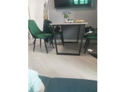 Деревянный стол Лота Лофт 120(160)х75 черный матовый / бетон светлый фото покупателя 158