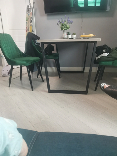 Стол раскладной Лота Лофт 120 25 мм юта / черный матовый фото покупателя 158