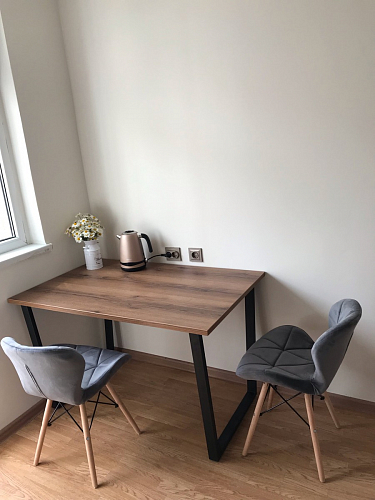 Деревянный стол Лота Лофт 120x75 дуб крафт табачный / черный матовый фото покупателя 597