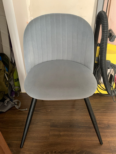 Стул на металлокаркасе Gabi 1 темно-серый / черный фото покупателя 209