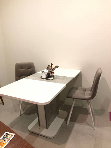 Стул на металлокаркасе Чилли синий / белый фото покупателя 846