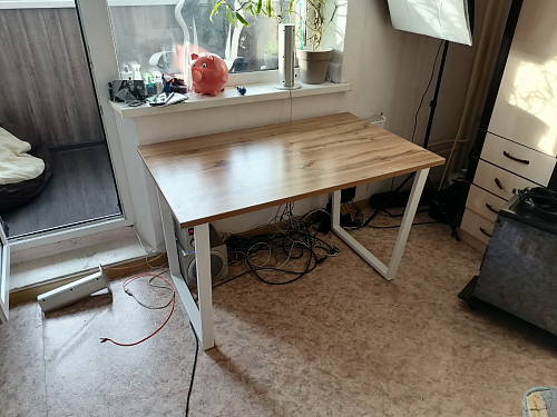 Деревянный стол Лота Лофт 140х80 дуб крафт табачный / черный матовый фото покупателя 49