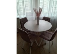 Стул на металлокаркасе Чилли синяя ткань / белый фото покупателя 565