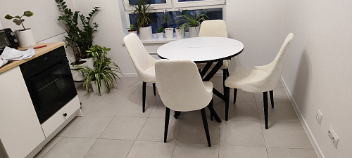 Стул на металлокаркасе Kora dark gray / black фото покупателя 300