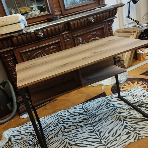 Письменный стол Клер Лофт дуб вотан / черный матовый фото покупателя 16