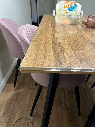 Стол Тринити Лофт 120 32 мм бетон / черный матовый фото покупателя 480